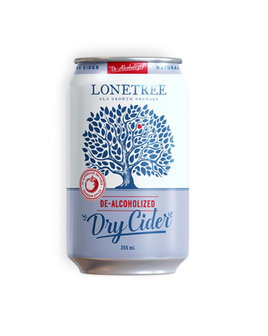 Can of de-alcohlized apple cider