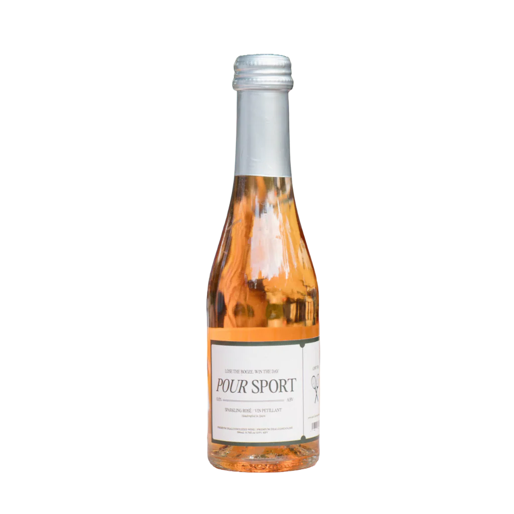 Bottle of Pour Sport wine on a white background