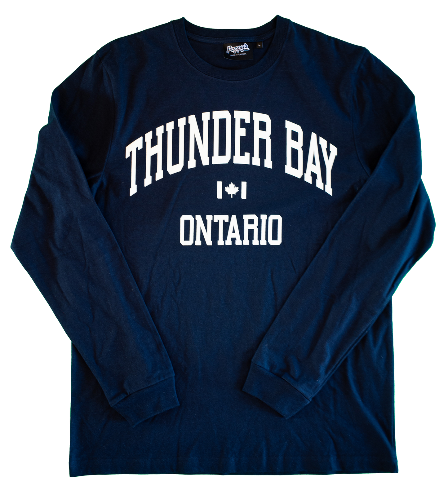Thunder Bay Long Sleeve Blue With white Ink