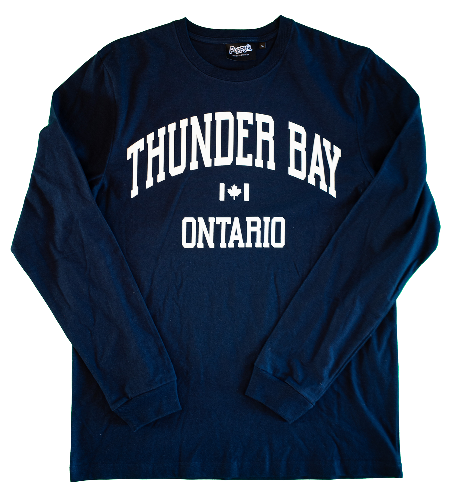 Thunder Bay Long Sleeve Blue With white Ink