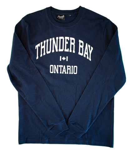 Thunder Bay Long Sleeve Blue with White Ink
