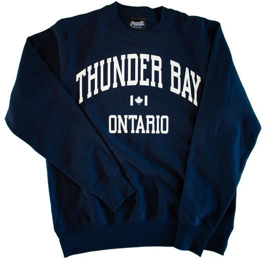 Thunder Bay Sweat Shirt Blue White Print